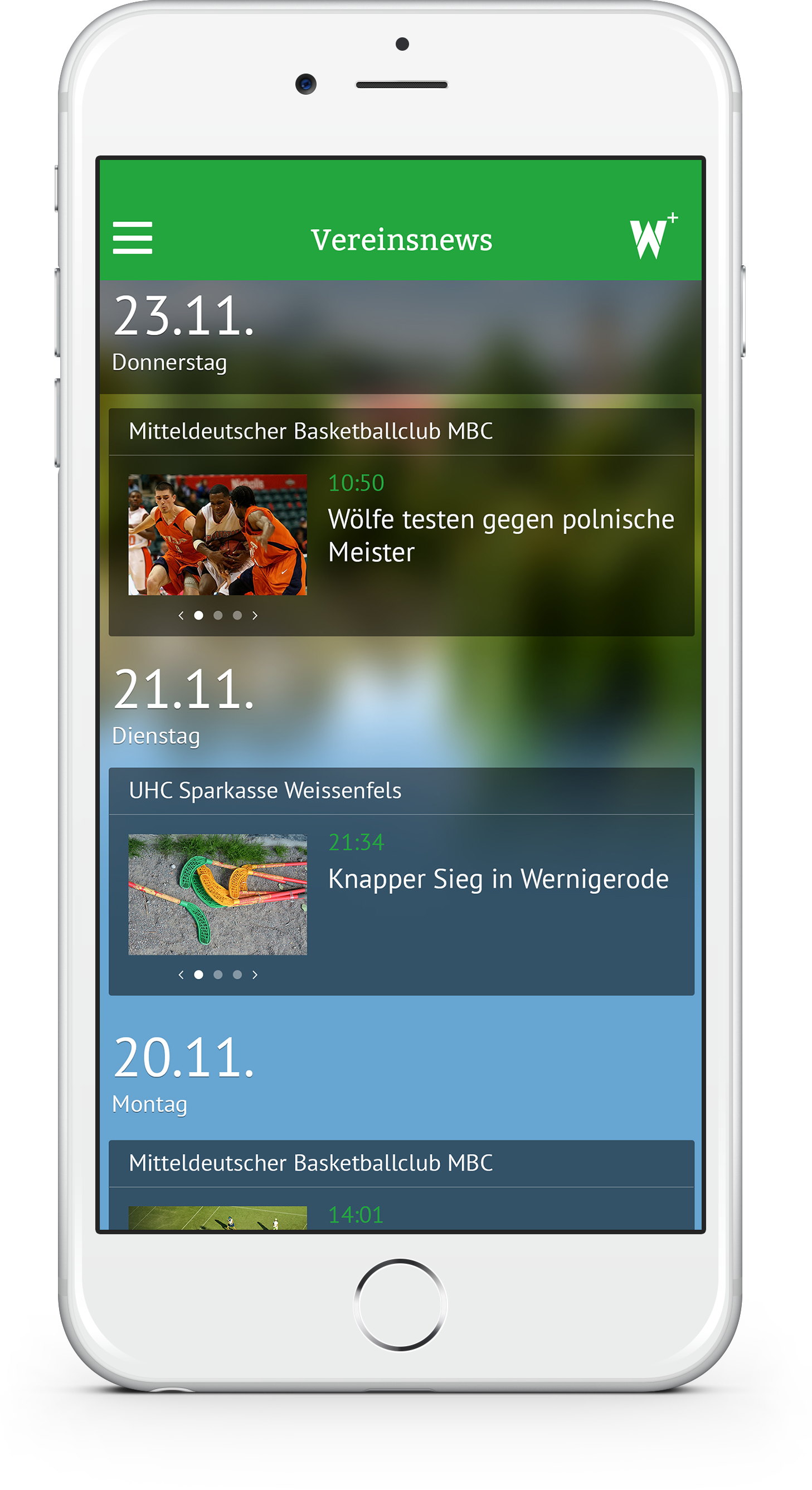 Vereine in der App